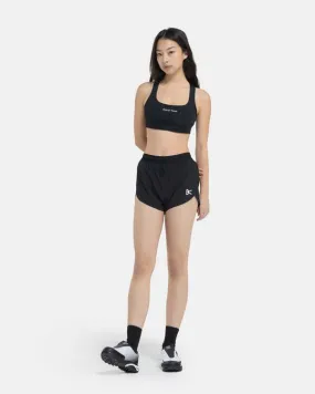 3 Inch Split Shorts - Black