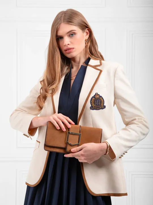 Belmont tan Clutch bag