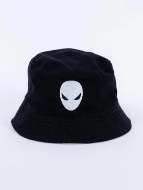 Black And White Embroidered Regular Size Unisex Reversible Hat