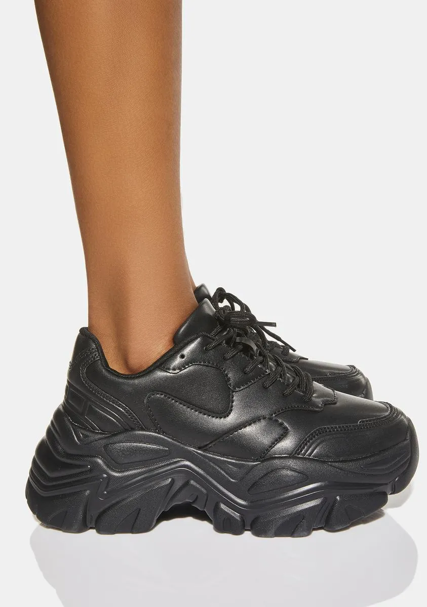 Dark Honest Opinion Platform Sneakers-