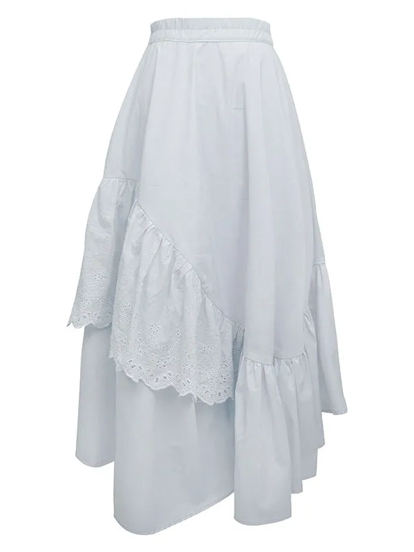 Dislocation Stitching Lace Skirt