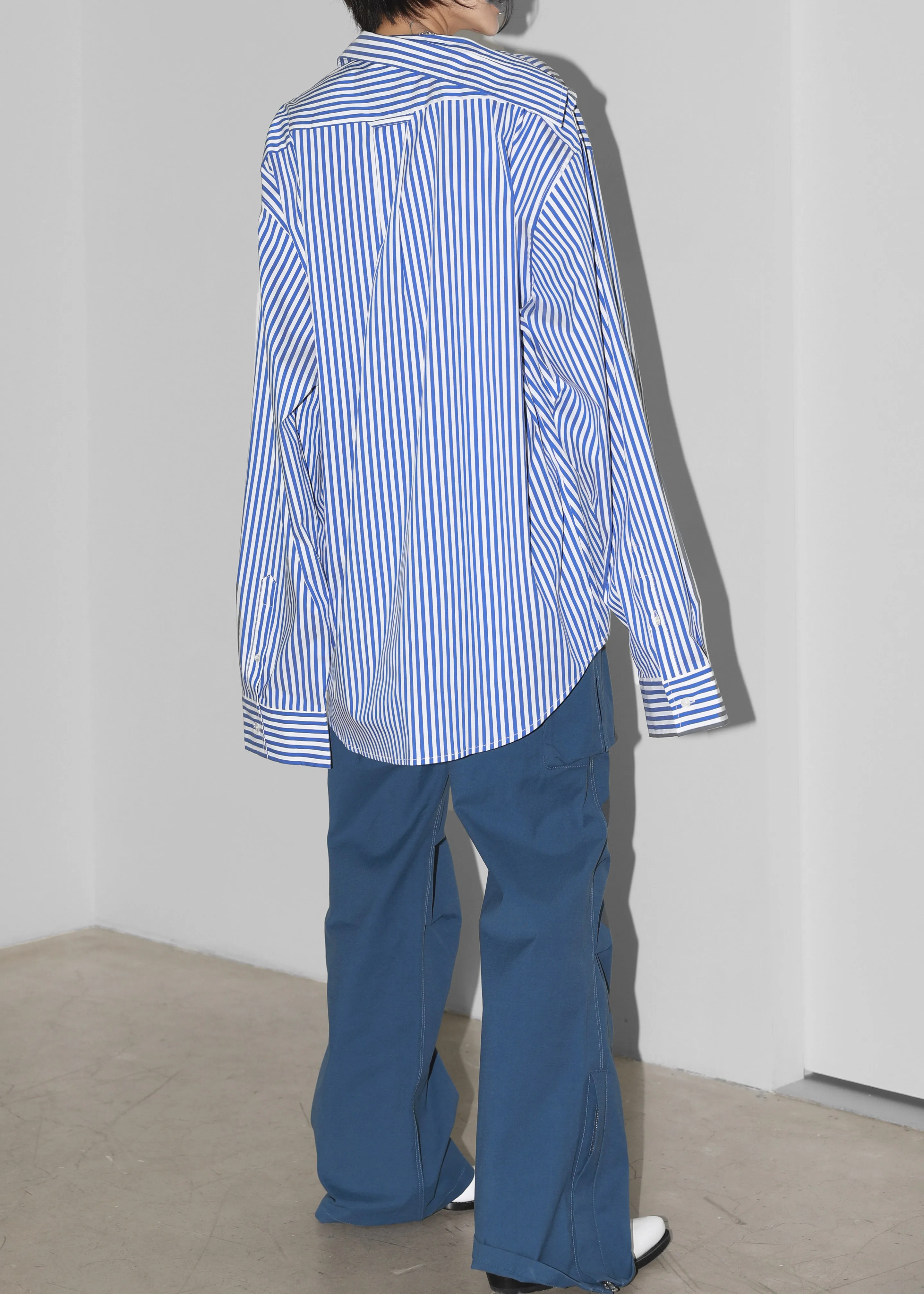 Ida Pocket Shirt - Blue Stripe