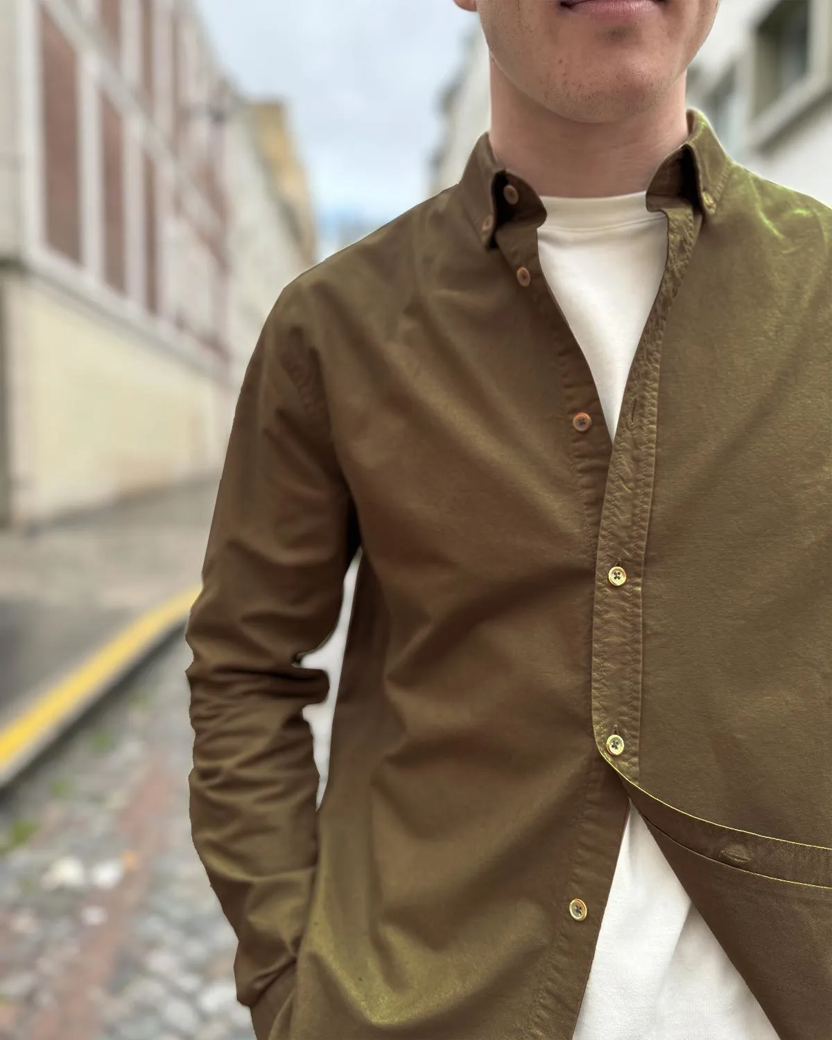 James Oxford shirt - OLIVE