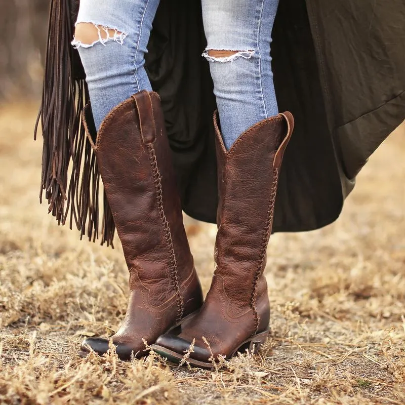 Lane Boots Brown Plain Jane Boots