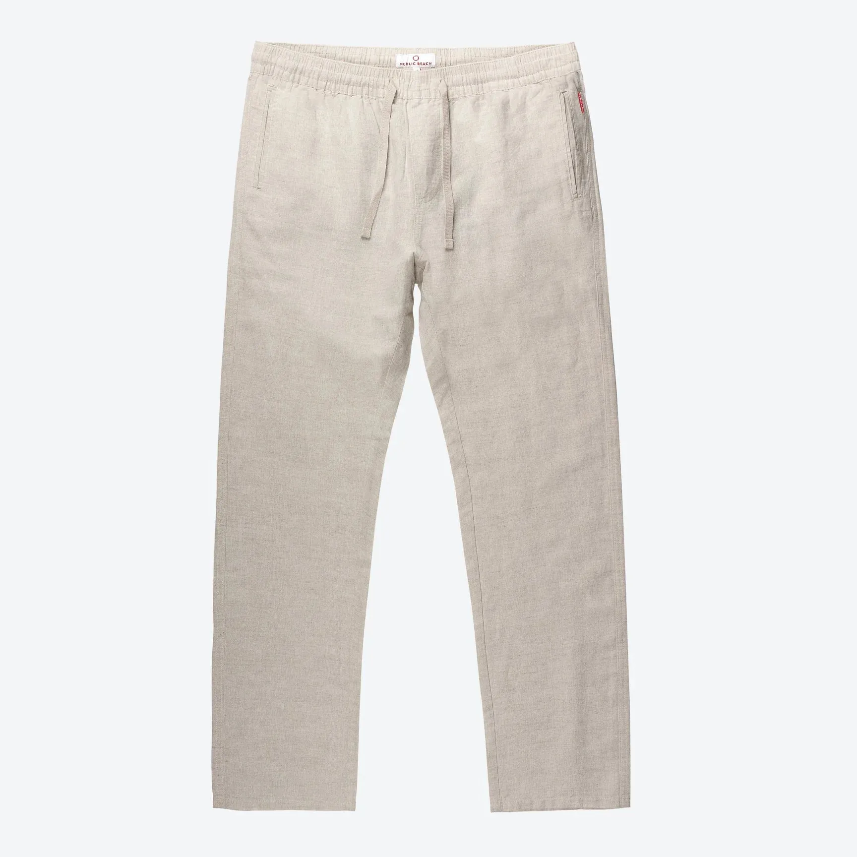 LINEN BLEND PULL-ON PANTS