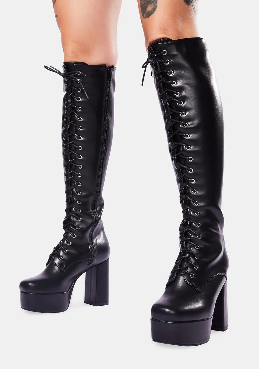 Longing Lust Platform Boots-