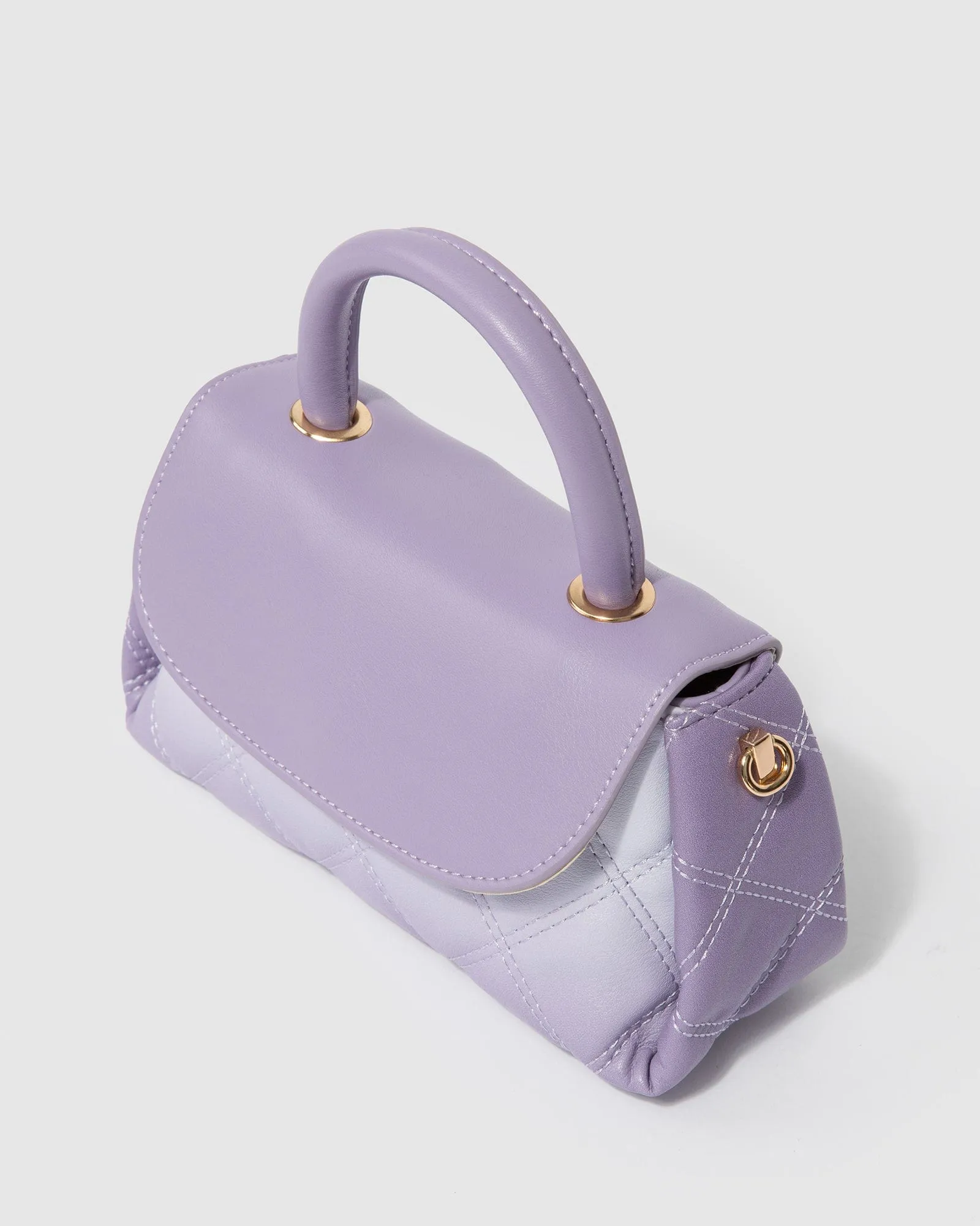 Ombre Lilac Tilly Quilted Top Handle Bag