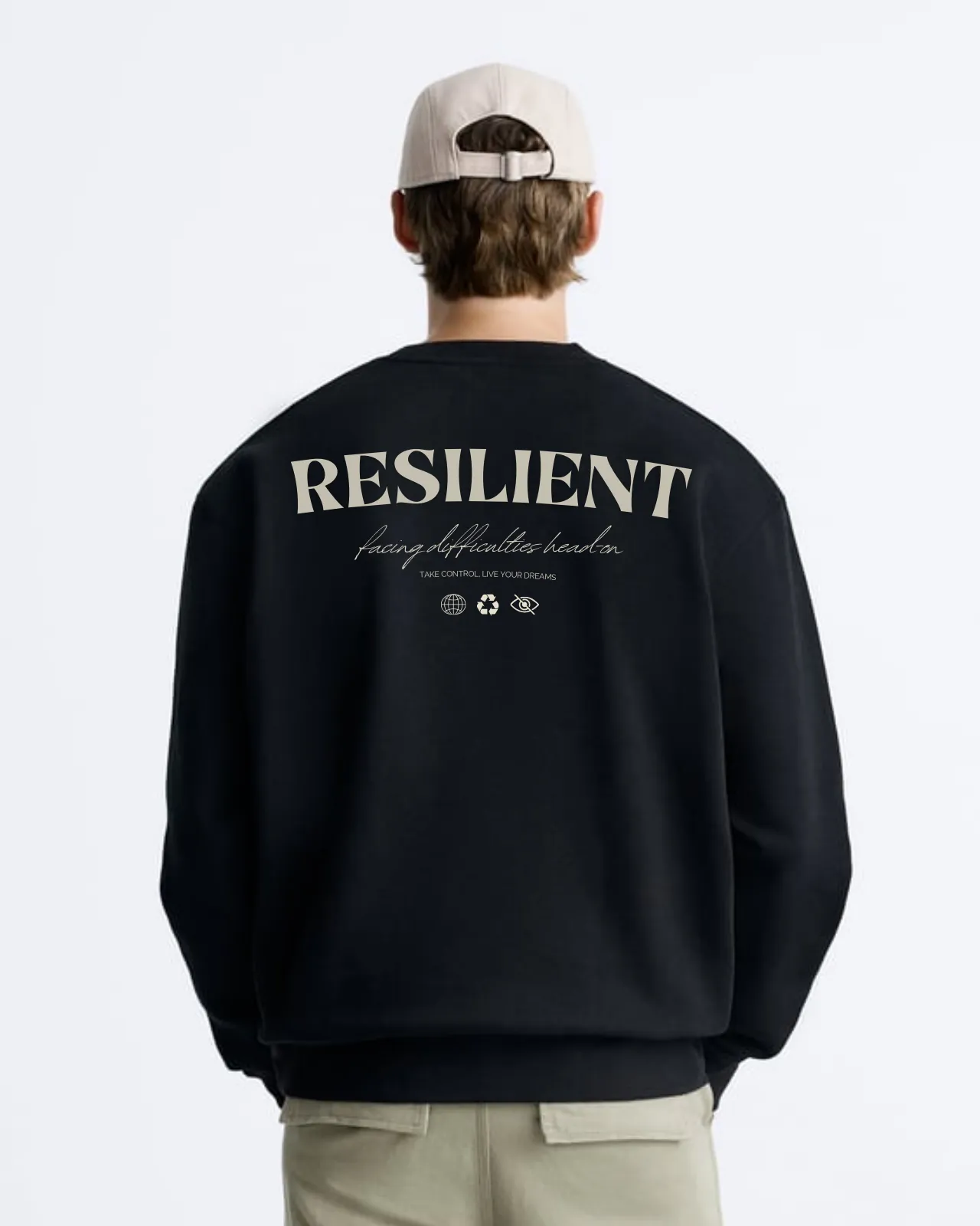 Oversized Resilient Sweatshirt (Black)