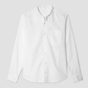 Oxford Band Collar Shirt (White)