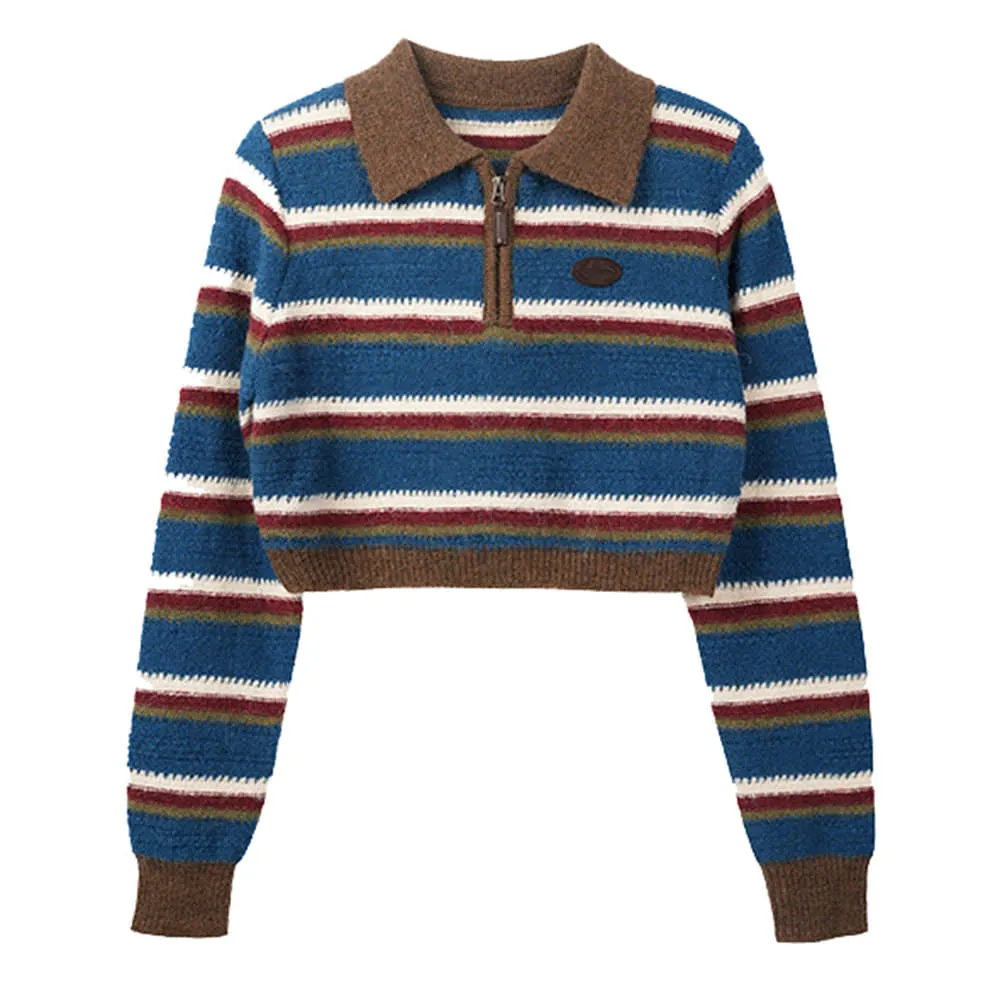 Primary Colors Cropped Knit Sweater