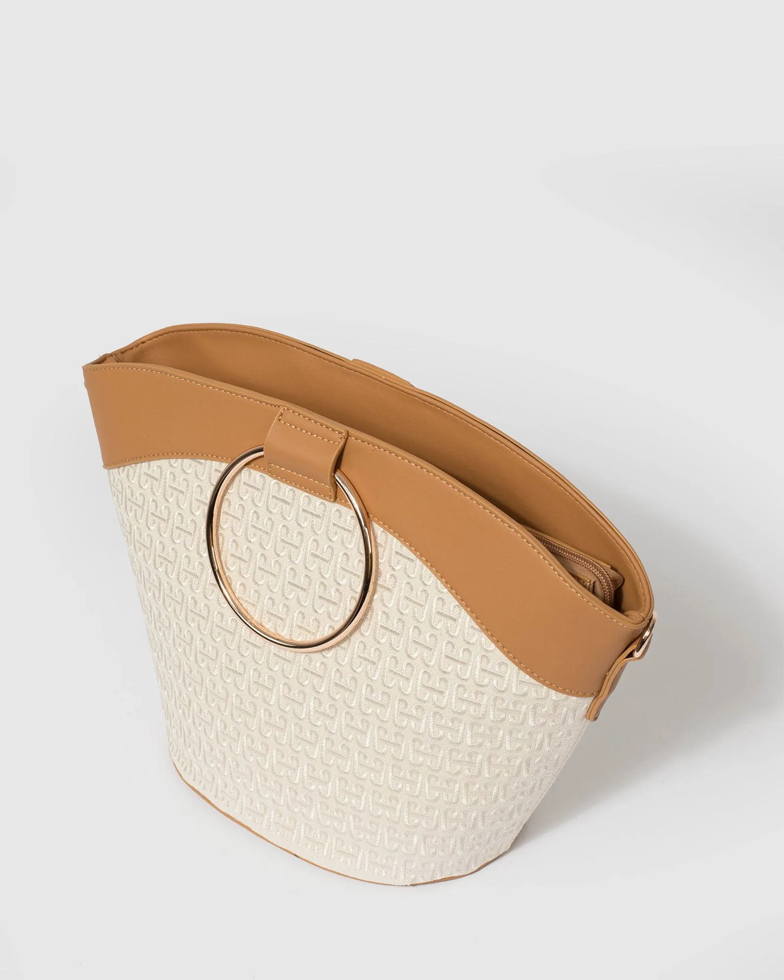 Sabina Canvas Ring Cream Tote Bag