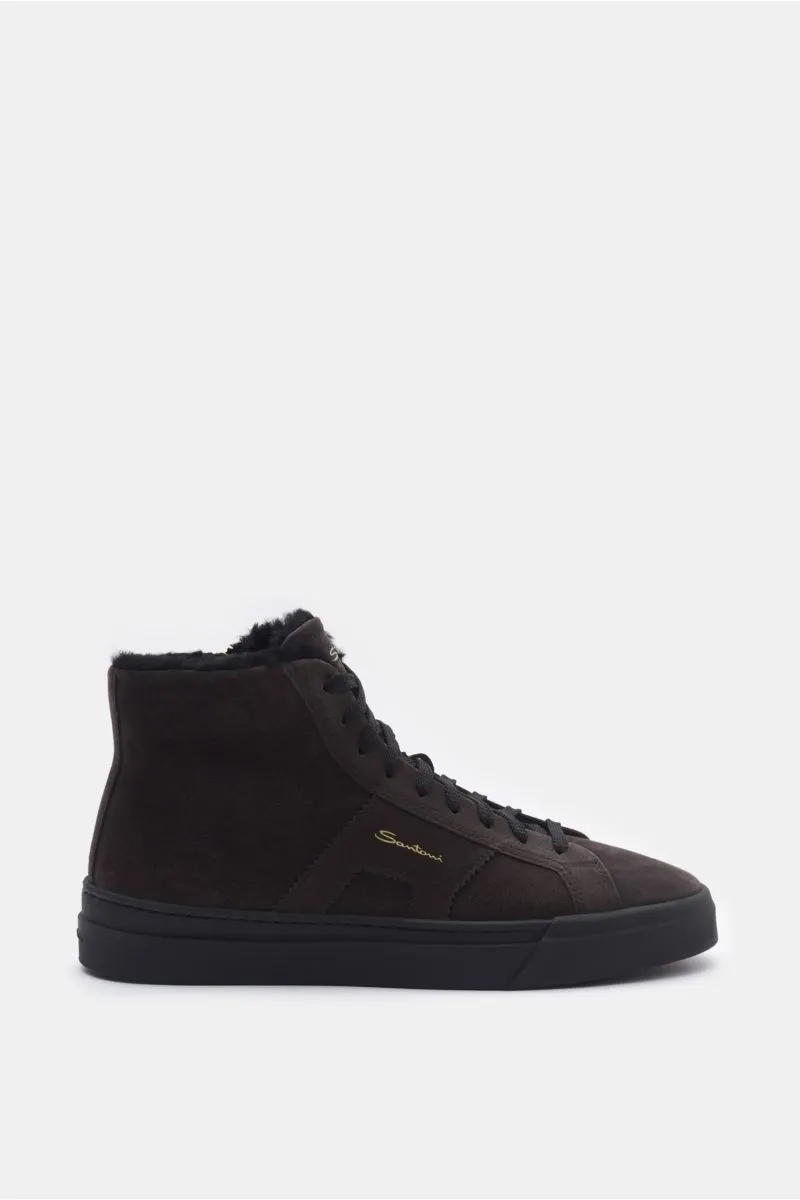 SANTONI high top sneakers 'Double Buckle' anthracite