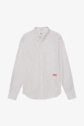 STRIPE WINE OXFORD SHIRT